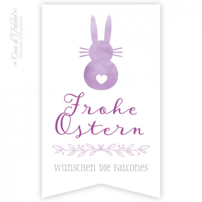 Personalisierte Aufkleber Osterhase II Fhnchen