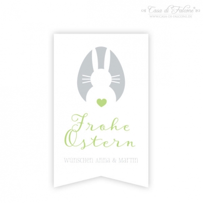 Aufkleber Ostern Osterhase III Fhnchen