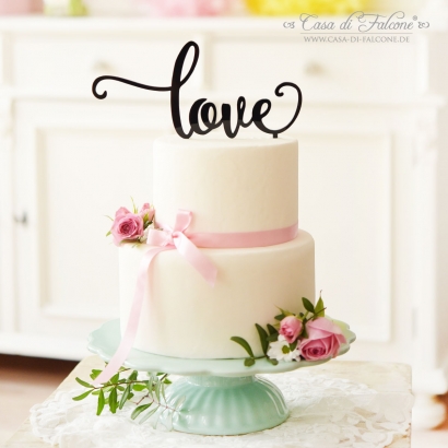 Cake topper Hochzeit amore
