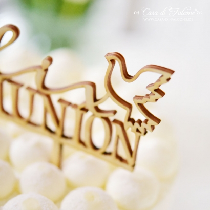 Kommunion Cake topper Taube, personalisiert