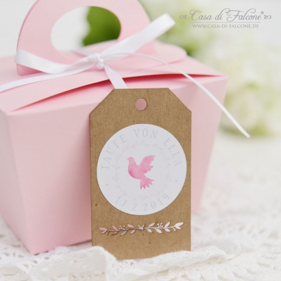 Personalisierter Aufkleber Taube Aquarell
