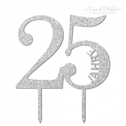 Cake topper Silberhochzeit 25 Jahre