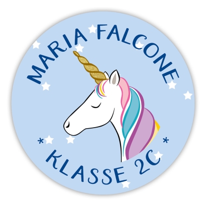 Schulaufkleber I Namensaufkleber fr die Schule Einhorn