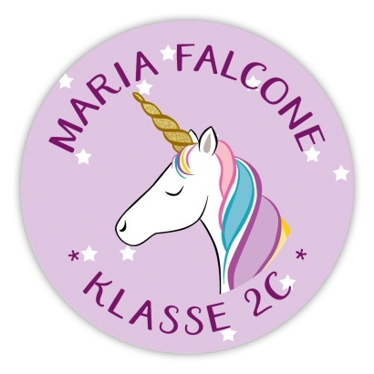 Schulaufkleber I Namensaufkleber fr die Schule Einhorn