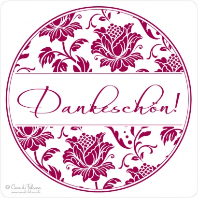 Danke Stempel floral