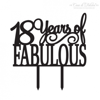 Cake topper 18 Years of Fabulous