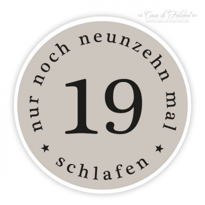 Adventskalenderzahlen Rckwrts Farbwahl