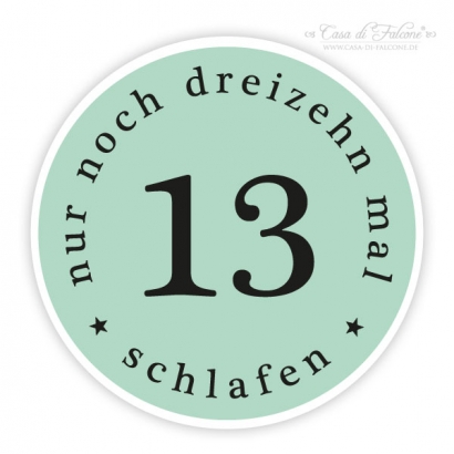 Adventskalenderzahlen Rckwrts Farbwahl