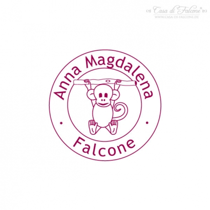 Namensstempel Affe