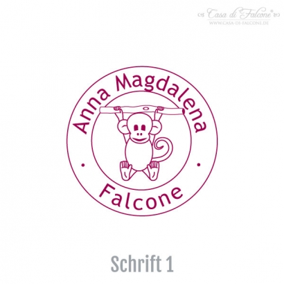 Namensstempel Affe
