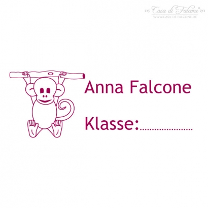 Schulstempel Affe