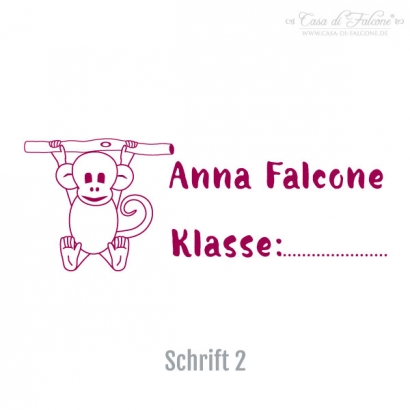 Schulstempel Affe