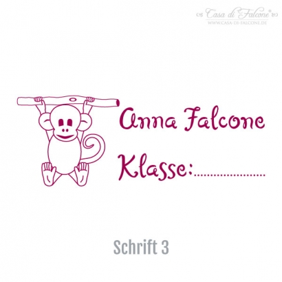 Schulstempel Affe