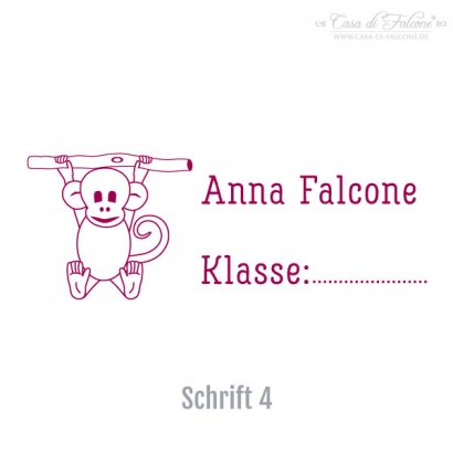 Schulstempel Affe