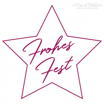 Weihnachststempel "frohes fest" Stern