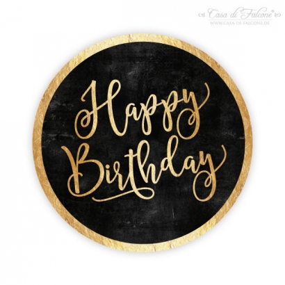 Textaufkleber Happy Birthday