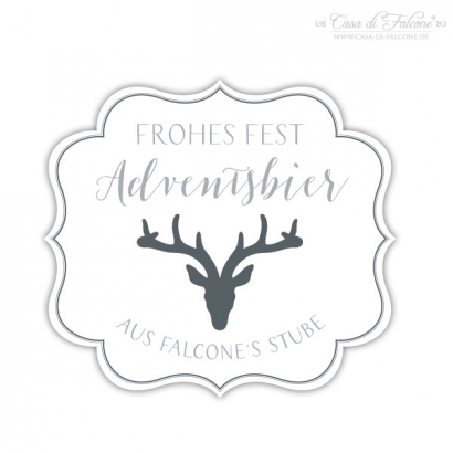 Flaschenaufkleber Hirsch II