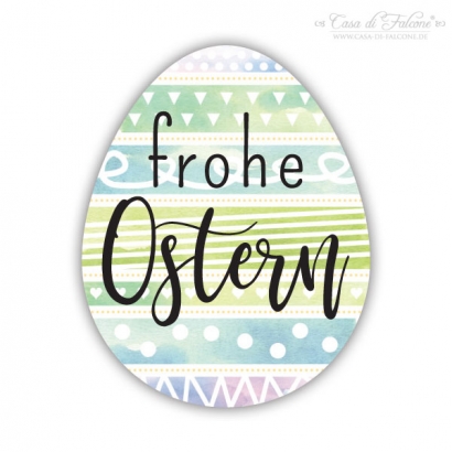 Aufkleber Osterei "Frohe Ostern"