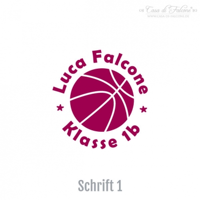 Namensstempel Basketball