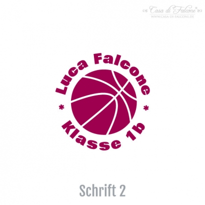 Namensstempel Basketball