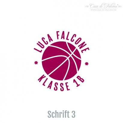 Namensstempel Basketball