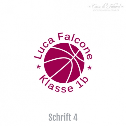 Namensstempel Basketball