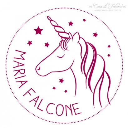 Personalisierter Namensstempel Einhorn