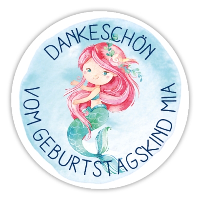 Schulaufkleber I Namensaufkleber fr die Schule Meerjungfrau