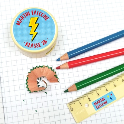 Schulaufkleber I Namensaufkleber fr die Schule comic