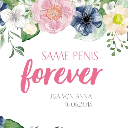 JGA I Hochzeit Banderole fr Prosecco Getrnkedosen, floral