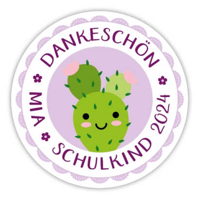 Schulaufkleber I Namensaufkleber fr die Schule Kaktus