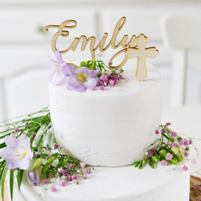Personalisierter Cake Topper mit Namen, Kalligrafie