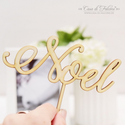 Personalisierter Cake Topper mit Namen, Kalligrafie