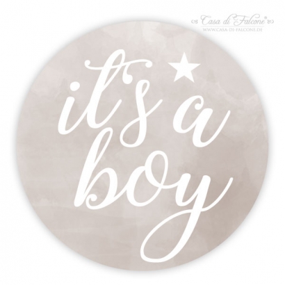 Aufkleber zur Geburt its a boy