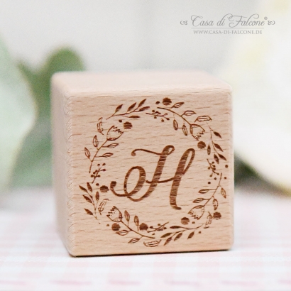 Buchstabenwrfel Holz, personalisiert