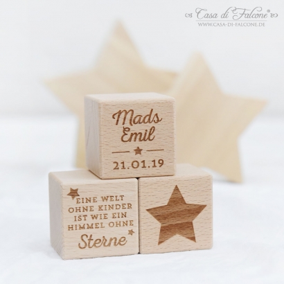 Namenswrfel Holz, personalisiert