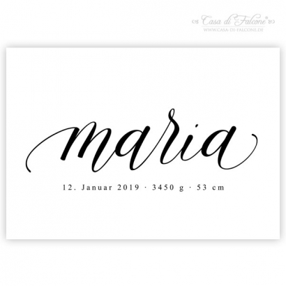 Personalisiertes Poster Familie, Kalligrafie