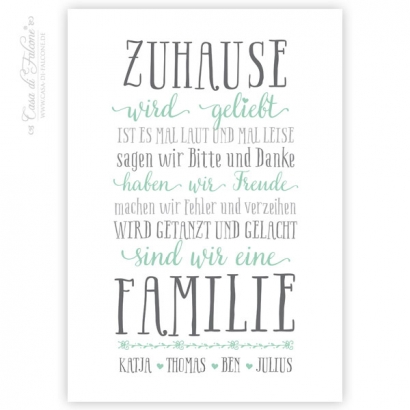 Personalisiertes Poster Zuhause