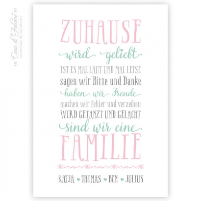 Personalisiertes Poster Zuhause