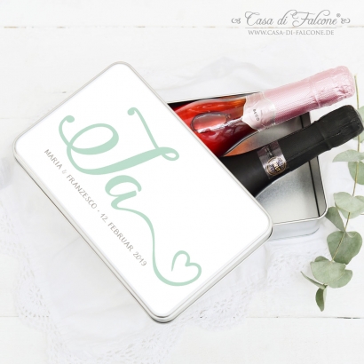 Personalisierte Erinnerungsbox Hochzeit, ja
