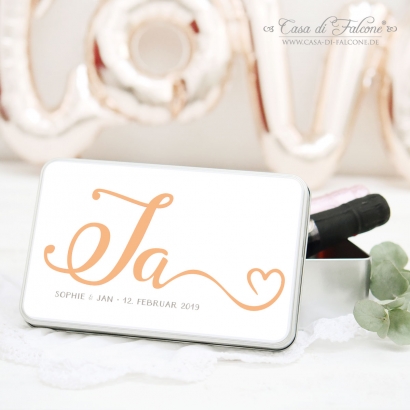 Personalisierte Erinnerungsbox Hochzeit, ja