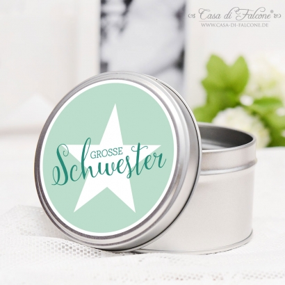 Geschenkdose grosse Schwester, Stern