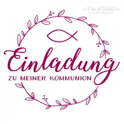 Stempel zur Kommunion Einladung, Fisch