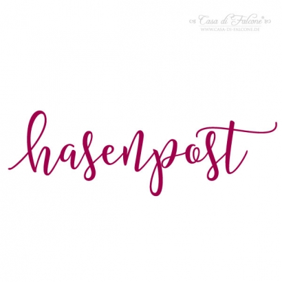 Stempel hasenpost, kalligrafisch