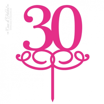 Cake topper zum Geburtstag mit Wunschzahl