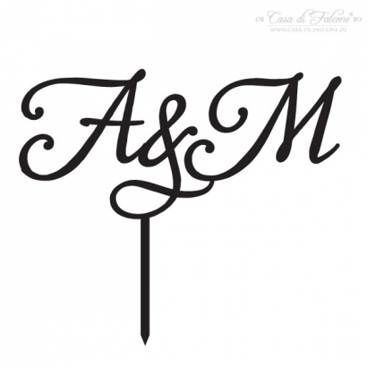Hochzeit Cake topper "Initialen", personalisiert