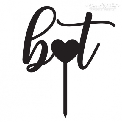 Hochzeit Cake topper "Initialen kalligrafisch", personalisiert