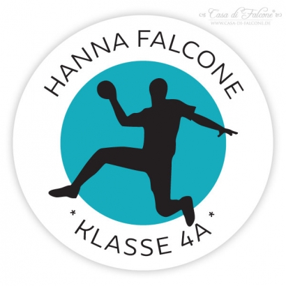 Schulaufkleber I Namensaufkleber fr die Schule Handball