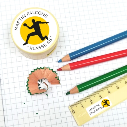 Schulaufkleber I Namensaufkleber fr die Schule Handball