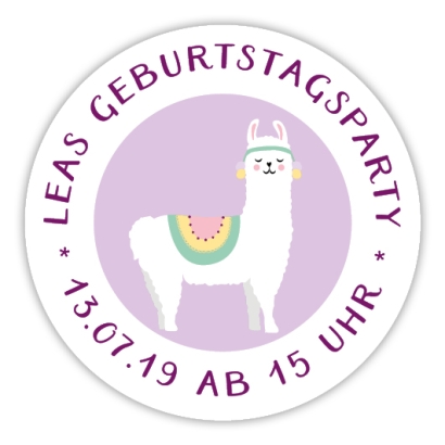 Schulaufkleber I Namensaufkleber fr die Schule Lama